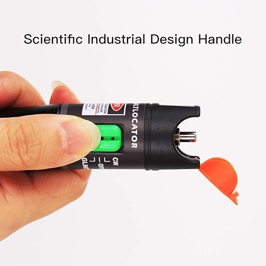 2PCS Visual Fault Locator 50KM Range, VFL Tester Kit - Includes Single Mode 9/125um FC Male to LC Female Adapter and Red Light Pen for Fiber Optic Cable Network Testing