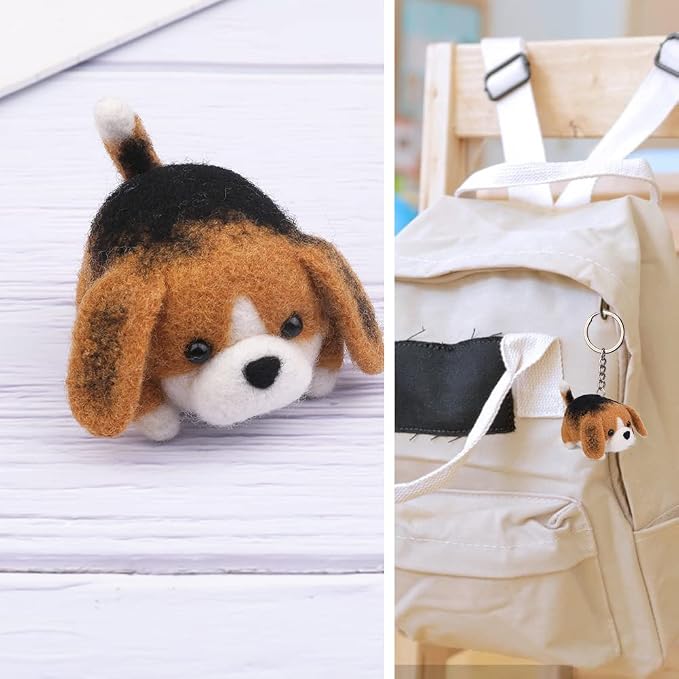 QMNNMA Needle Felting for Beginners, Beagle Needle Felting Set | DIY Wool Felt - Image 7