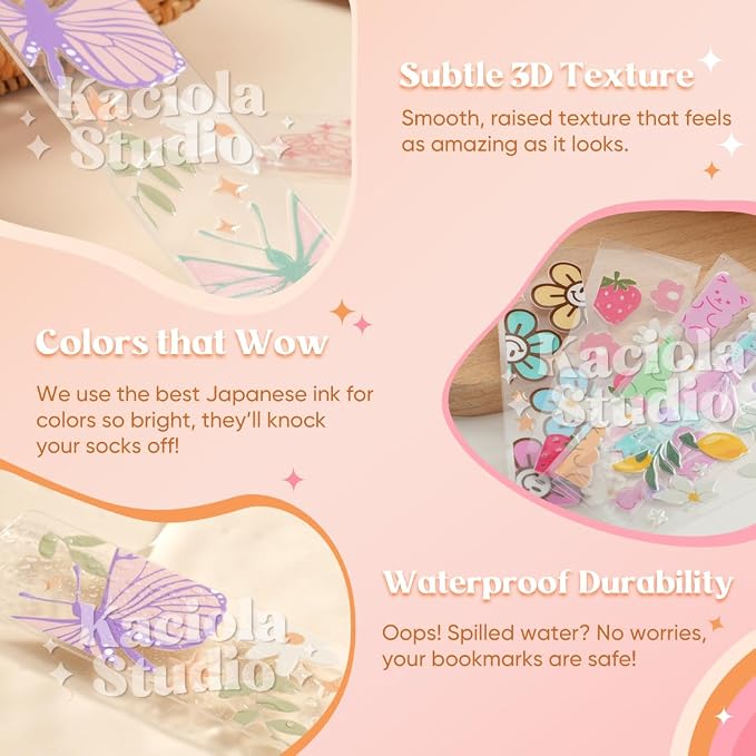 Kaciola 36 Sheets Smutty Theme UV DTF Bookmark Wraps, Acrylic Bookmark Blanks - Image 4