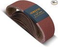 POWERTEC 10PK 4x36 Sanding Belts, 80 Grit Aluminum Oxide, 4 x 36 Inch Sanding Belts for Benchtop Belt and Disc Sander, Belt Sandpaper, Woodworking, Metalworking, Paint, Rust Removal (110680)