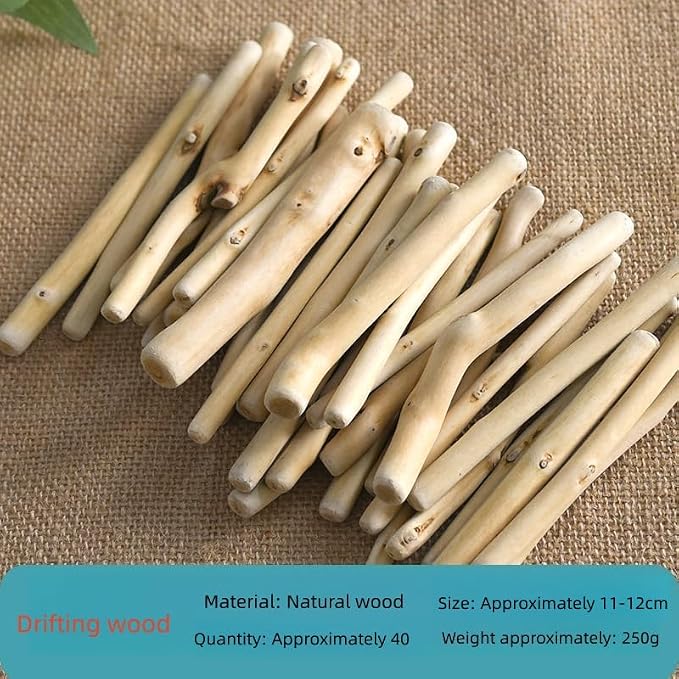 Natural Driftwood Pieces, Unfinished Wooden Sticks - Image 2
