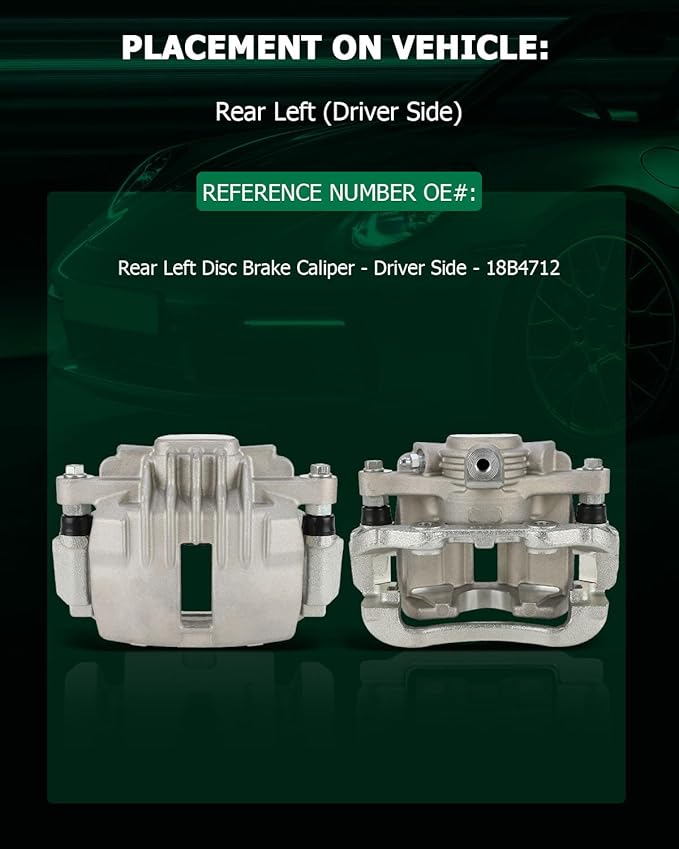 SCITOO 18B4712 Rear Left Disc Brake Caliper Assembly w/Bracket For Chevy For Blazer/For S10,For GMC For Jimmy/For Sonoma,For Isuzu For Hombre,For Oldsmobile For Bravada