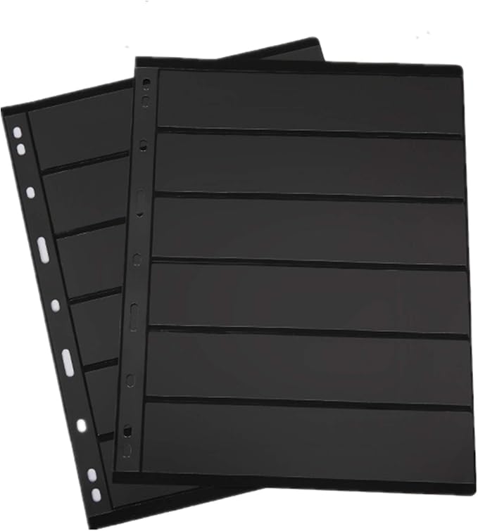MUDOR Stamp Pages for Stamp Collection Album Binder Book, 10 Sheet 6 Rows | - Image 2