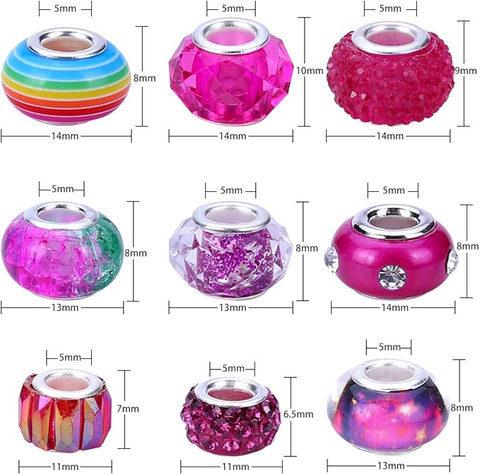 European Large Hole Spacer Charm Beads - Image 4