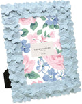Laura Ashley 4x6 Powder Blue Flower Textured Hand-Crafted Resin Picture Frame by Unknown
