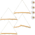 Chunful 4 Pcs 15 Inch Driftwood Wall Hanging Jewelry Hanger Rustic Wood Logs by Chunful