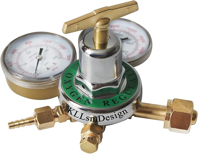 Heavy Duty Oxygen Regulator, Large Tank Gauge Cutting Torch Regulator, Outlet 0-200PSI Inlet 0-4000PSI CGA 540