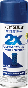 Rust-Oleum Painter's Touch 2X Ultra Cover Spray Paint, Satin Ink Blue | Indoor by Rust-Oleum