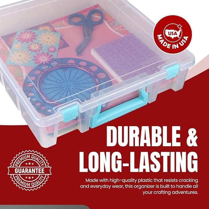 ArtBin Super Satchel 1 Compartment Box Clear Craft Organizer Storage Case - Image 6