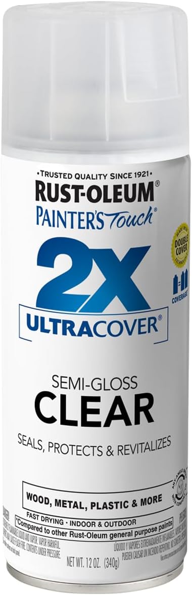 Rust-Oleum Painter's Touch 2X Ultra Cover Spray Paint, Semi-Gloss Clear | - Image 2