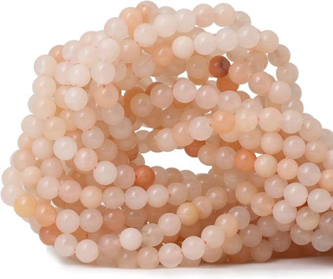 60PCS 6mm Natural Pink Aventurine Gemstone Round Loose Beads Stone Beads by CHEAVIAN