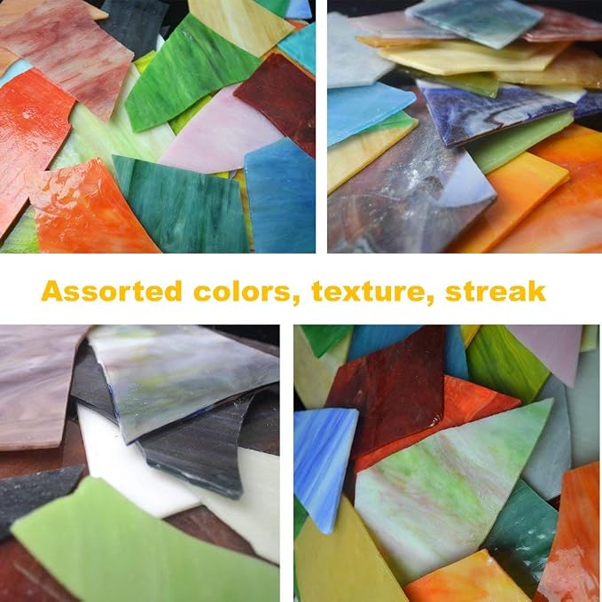 Lanyani Glass Mosaics Pieces Stained Glass, 1kg/35 Ounce - Image 3