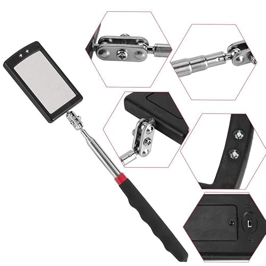 Telescoping Inspection Mirror,Additional extendable Observation,20lb, 30lb Telescopic Magnetic on a Stick for extendable Tool,Large Magnet Set for Mechanics Automotive Tools