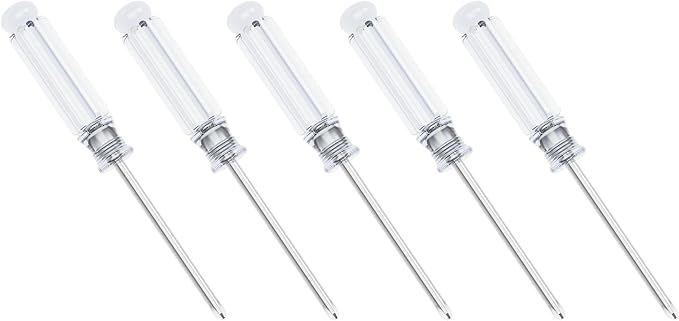 5PCS Mini Phillips Screwdriver, 3mm Cross Head with Clear Non-slip Handle for Small Appliances, 3.62"(92mm) Total Length, Non-magnetic