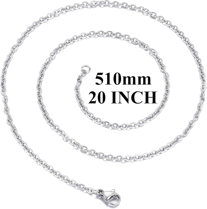 30 Pack 20 Inch Necklace Chain Stainless Steel Link Cable Chain Necklace - Image 3