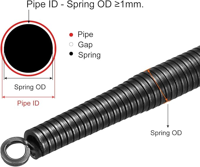 PATIKIL 12.3mm OD A Type Spring Tube Bender 520mm Long for 16mm 3/8" PVC Pipe in Home Renovations and Electrician Wiring