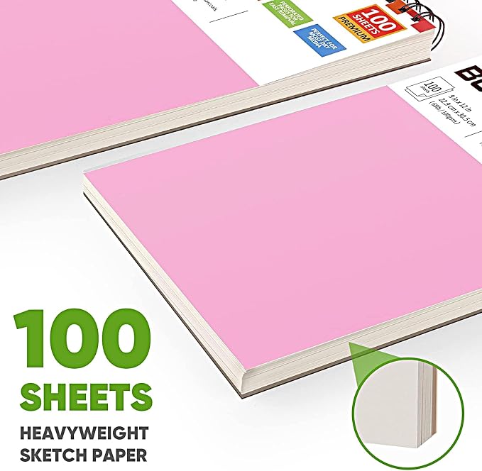 Soucolor Cute Sketch Book 9" x 12" Drawing Paper, 68lb Acid-free paper - Image 5