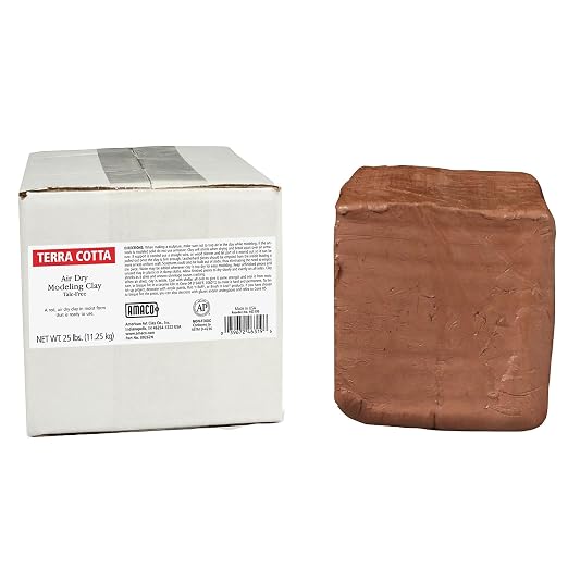 AMACO AMA46319S Air Dry Clay, Terra Cotta, 25 lbs. by AMACO