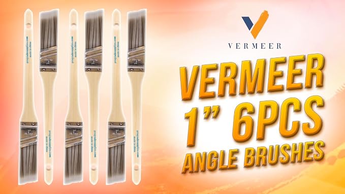 Vermeer Paint Brushes, 1 Inch Angled Paint Brush, Trim & Cut-in, 6 Pack | - Image 8
