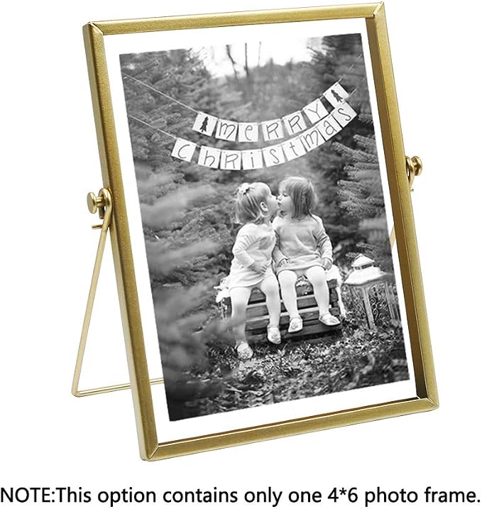 AceList Gold Picture Frame, 4 x 6 in Metal Floating Frame - Image 2