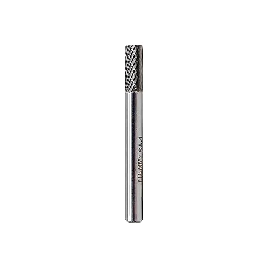 SA-1 Solid Carbide Burr Rotary File Cylindrical Shape Double Cut for Die Grinder,widely used for metalwork, tool making, engineering, wood carving by LU&MN