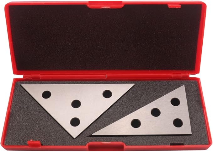 2 PCS Solid Precision 30-60-90 Degree Angle and 45-45-90 Degree Angle Plates
