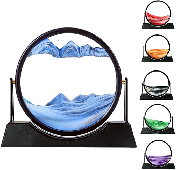 Moving Sand Art Picture Liquid Motion, 3D Quicksand Décor, Deep Sea Sandscapes by Unknown