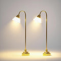 2 pcs Dollhouse Miniature Floor Lamps, 1:12 Scale LED Battery Operated by Cyraft