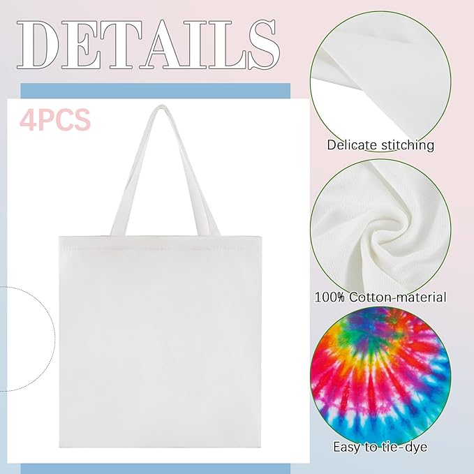 Silkfly 8 Pcs Cotton Items for Tie Dye - Image 2