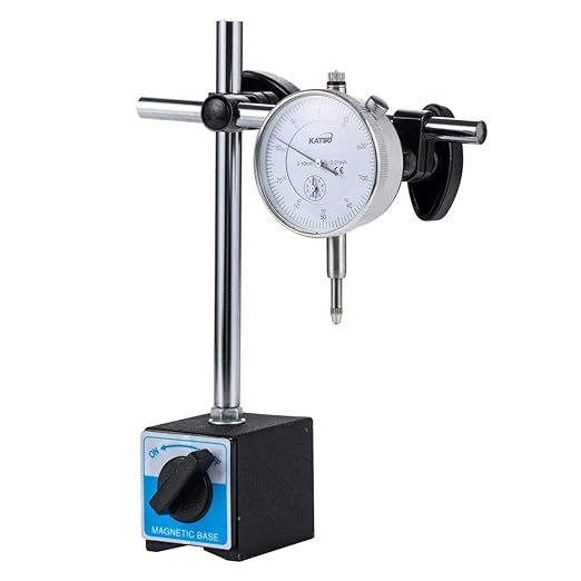 KATSU Tools Dial Test Indicator DTI Gauge 0-10mm with Magnetic Base 40111963