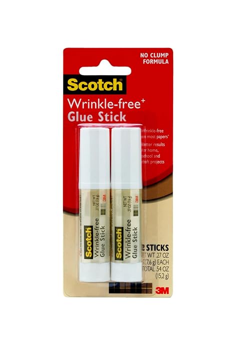 Scotch Wrinkle-Free Glue Sticks, 2 Pack, .27 oz Each by Unknown