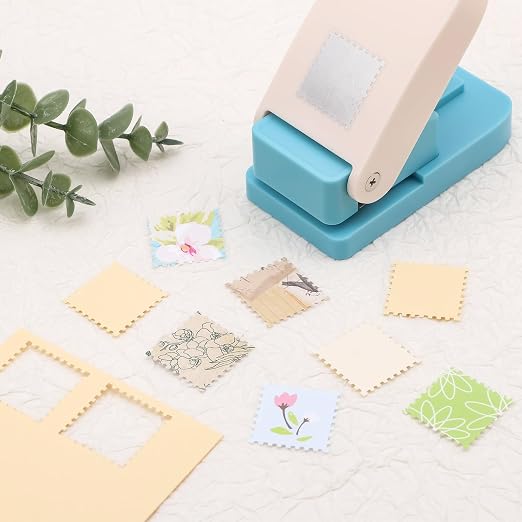 BAOFALI 2Pcs/Set Stamp Puncher 1 Inch Square Hole Punch & 1 Inch Square Postage - Image 7