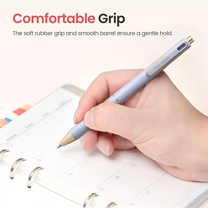 Taja Colorful Gel Pens, 0.5mm Fine Point Smooth Writing Pens - Image 5