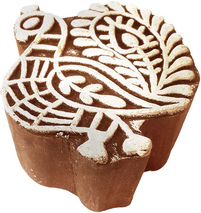 Royal Kraft Wooden Stamps DIY Fabric, Henna Printing Blocks THDtag068 by RoyalKraft