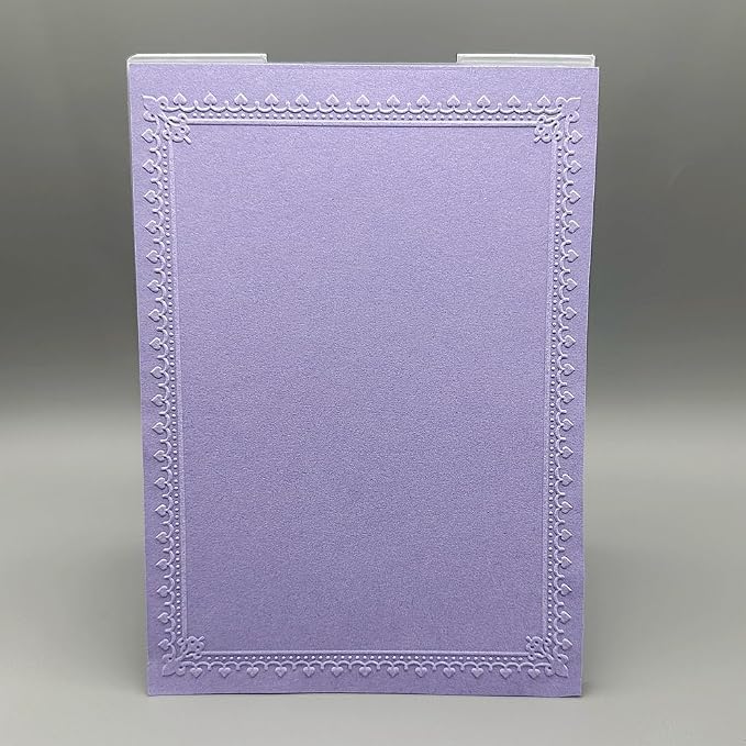 3D Plastic Embossing Folder Template Simple lace Border Texture 5x7 Inch - Image 7