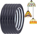 HOBBIESAY 1296 FT 6 Rolls 3mm PET Stained Glass Lead Lines Thin Stained Glass by HOBBIESAY