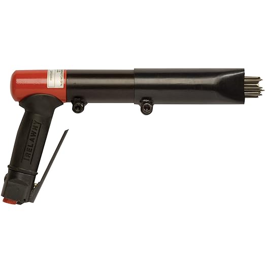 CS Unitec | 123.2199 | Professional-Grade 2BPG Needle Scaler - 9-Needle Air Chisel, Pistol Grip, 3000 BPM, Air Powered, 5.5 CFM. - Made in England