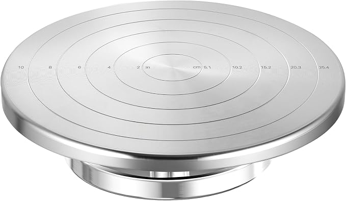 Banding Wheel, Double-Sided Pottery Turnable Wheel Aluminium Alloy Heavy Duty by Yncotte