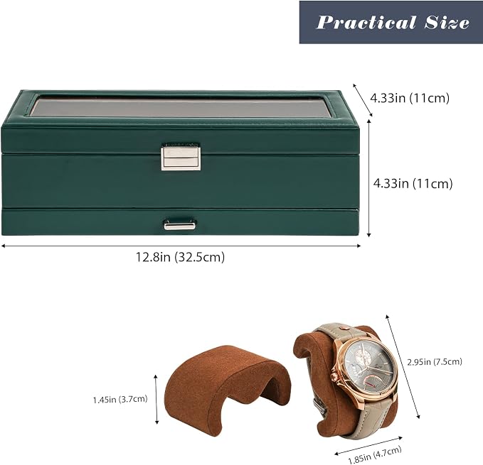 ProCase Watch Box, 6 Slot Watches Display Case - Image 5