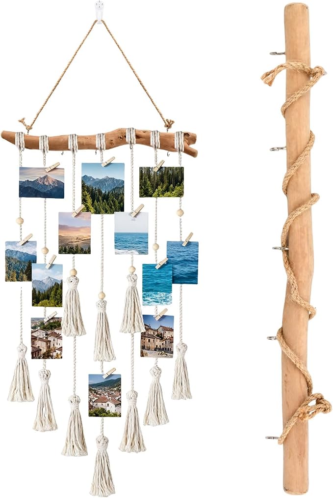 15Inch Driftwood Wall Hanging Jewelry Organizer - Image 4