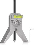 Pipe Center Finder, Marker Centering Tool, Pipefitter Tools, Safety Pipe Marker Centering Head Tool, 4in Y Type Base, with Adjustable Dial Bubble Protractor