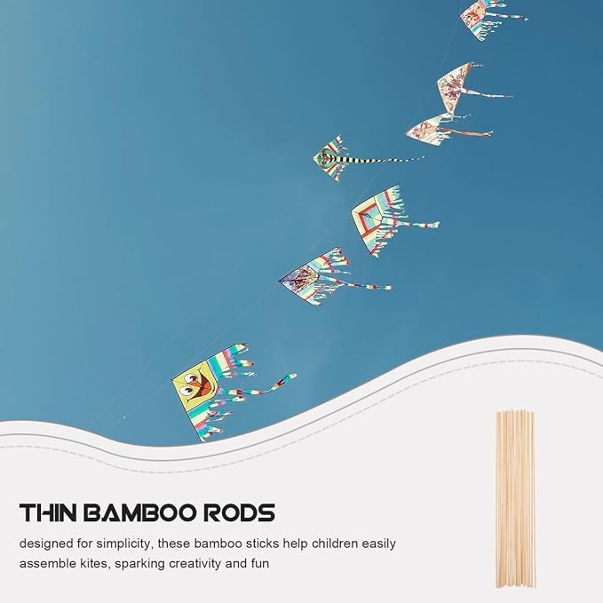 Lightweight Bamboo Kite Support Rods 15.74In Thin Dowels - Image 8