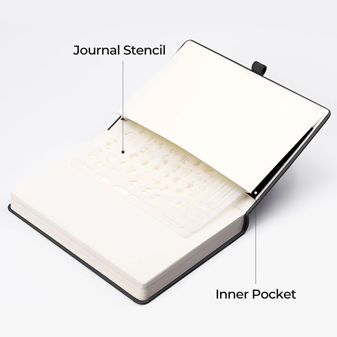EMSHOI Dotted Journal Notebook, 320 Pages, A5 Size | Leather Hardcover - Image 5