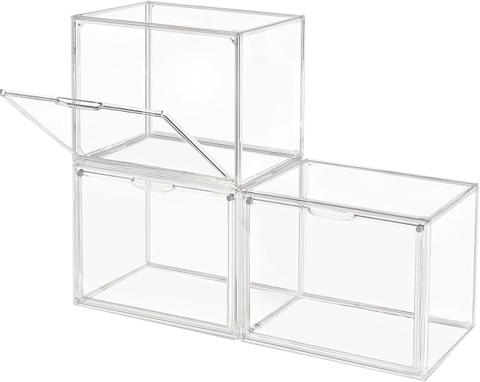 GUDEMAY Clear Stackable Plastic Storage Bins by HaveANiceDay