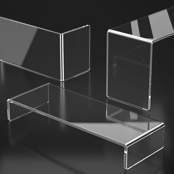 HIIMIEI Acrylic Display Risers, Thickened 5mm Clear Rectangular Risers - Image 8