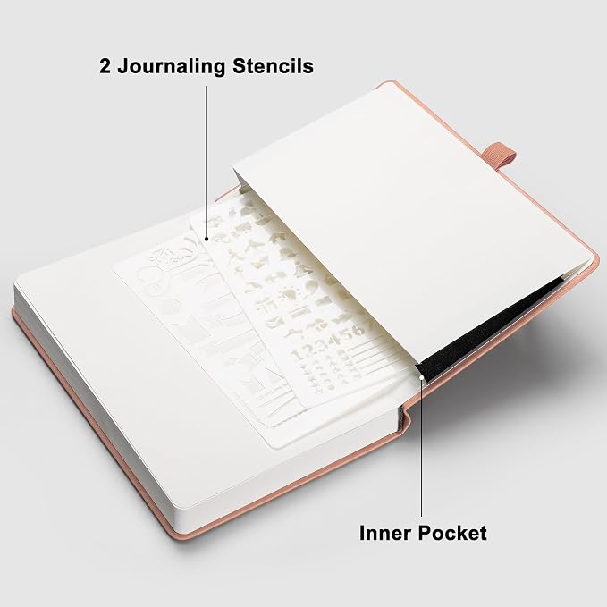 RETTACY Dotted Journal Notebook, 192 Pages, A5 Medium Size | Leather Hardcover - Image 7