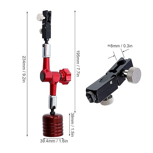 Magnetic Base Holder, Magnetic Stand Base, 50kg Pull Dial Indicator Holder, Red Magnetic Indicator Base, Universal Magnetic Base Stand, Mini Magnetic Base Indicator Hold