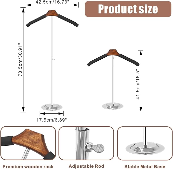 4 Pack T Shirt Display stand, Adjustable T shirt Shoulder Stand - Image 2