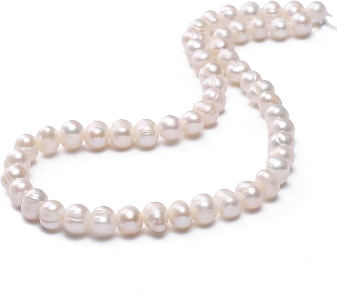 Natural Pearl Beads Potato 6-7mm White Freshwater Cultured Loose Gemstone Beads for DIY Jewelry Making 13.8''/Strand HQ