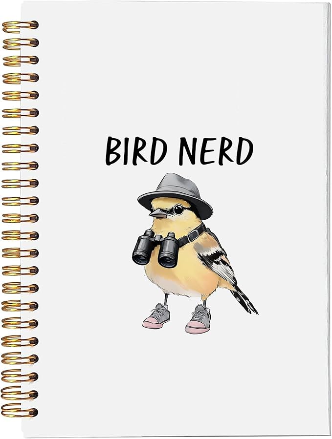 Funny Bird Nerd Spiral Notebooks, Cute Birds Watching Journal, Birds Lovers by bitkan